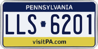 PA license plate LLS6201