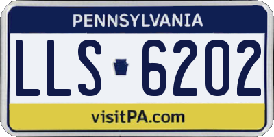 PA license plate LLS6202