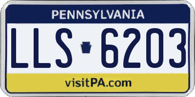 PA license plate LLS6203