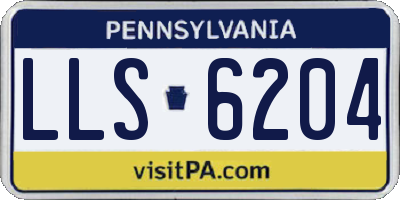 PA license plate LLS6204