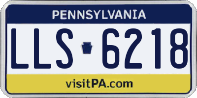 PA license plate LLS6218