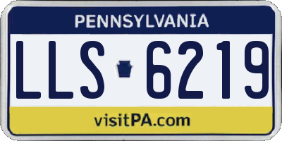 PA license plate LLS6219