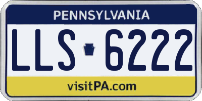 PA license plate LLS6222