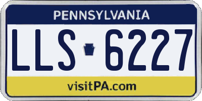PA license plate LLS6227