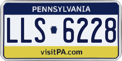 PA license plate LLS6228
