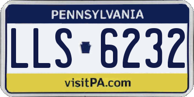 PA license plate LLS6232