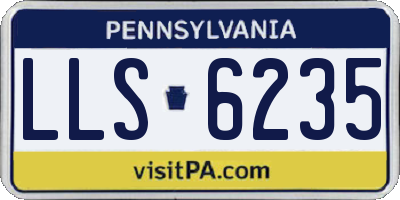 PA license plate LLS6235