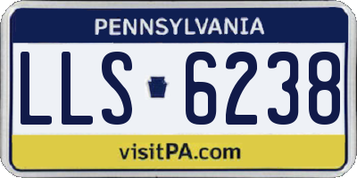 PA license plate LLS6238