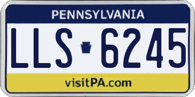 PA license plate LLS6245