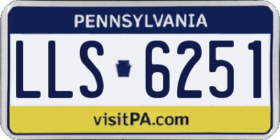 PA license plate LLS6251