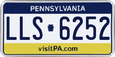 PA license plate LLS6252