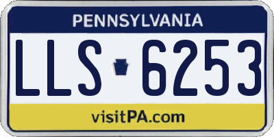 PA license plate LLS6253
