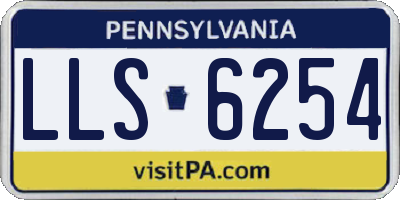 PA license plate LLS6254