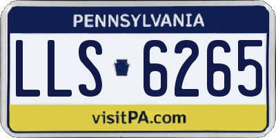 PA license plate LLS6265