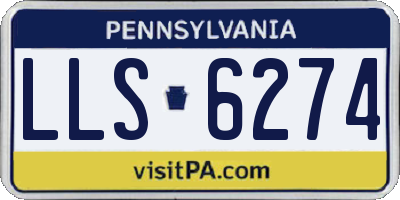 PA license plate LLS6274