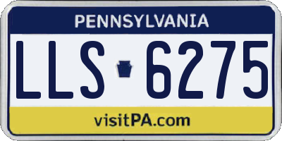PA license plate LLS6275