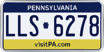 PA license plate LLS6278
