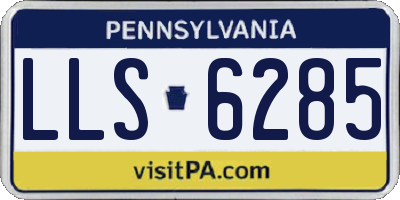 PA license plate LLS6285