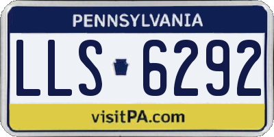 PA license plate LLS6292