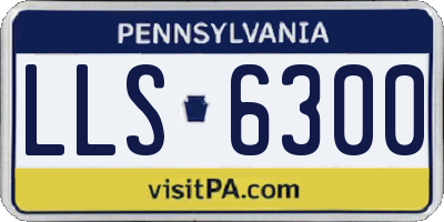 PA license plate LLS6300