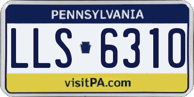 PA license plate LLS6310