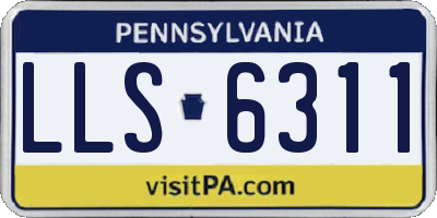 PA license plate LLS6311