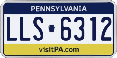 PA license plate LLS6312