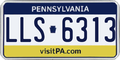PA license plate LLS6313