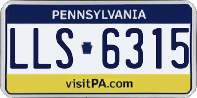 PA license plate LLS6315