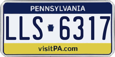 PA license plate LLS6317