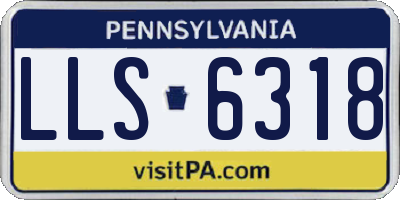 PA license plate LLS6318