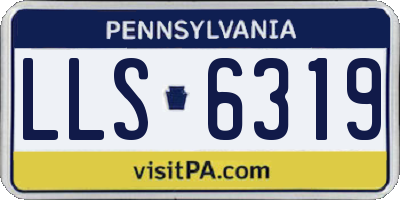 PA license plate LLS6319