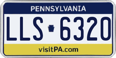 PA license plate LLS6320