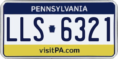 PA license plate LLS6321
