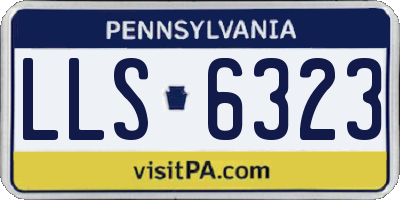PA license plate LLS6323