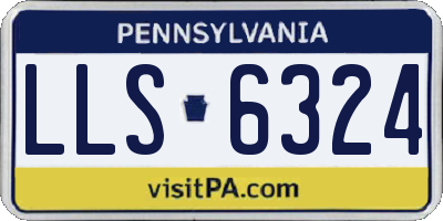 PA license plate LLS6324