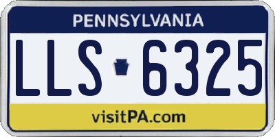 PA license plate LLS6325
