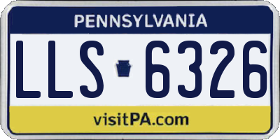 PA license plate LLS6326