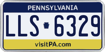 PA license plate LLS6329
