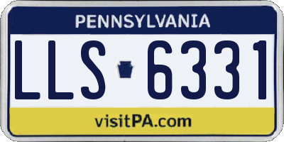PA license plate LLS6331