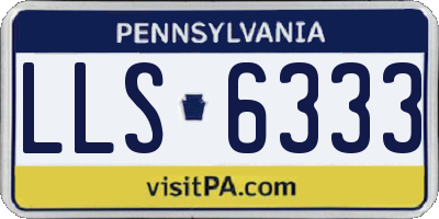PA license plate LLS6333