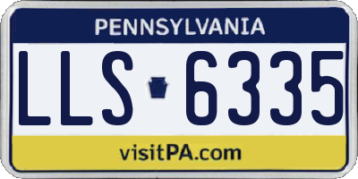 PA license plate LLS6335