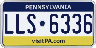 PA license plate LLS6336