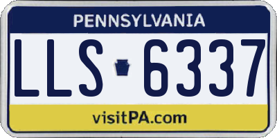 PA license plate LLS6337