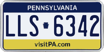 PA license plate LLS6342
