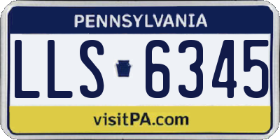 PA license plate LLS6345