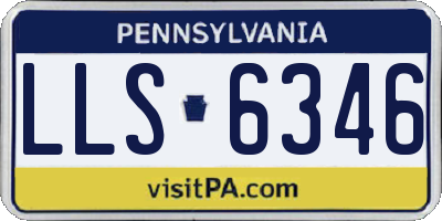 PA license plate LLS6346