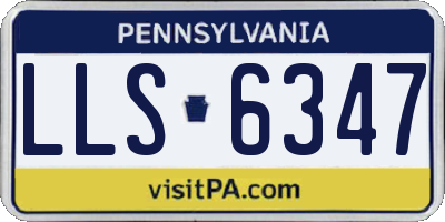 PA license plate LLS6347