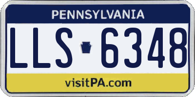 PA license plate LLS6348