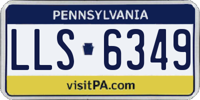 PA license plate LLS6349
